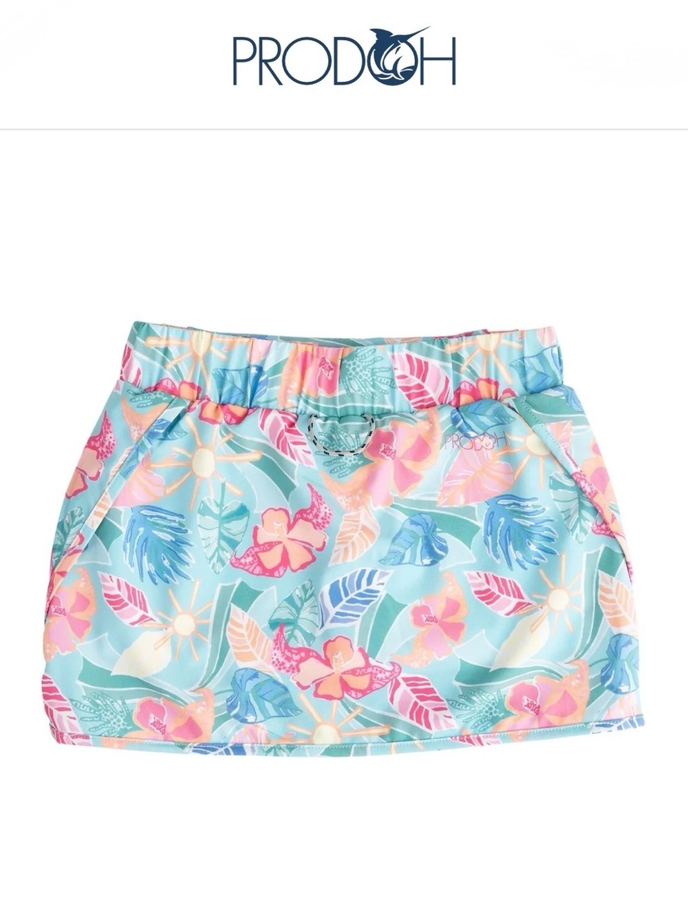 Prodoh Girls' Carolina Catch Skort — Tropical Palm Print 2T